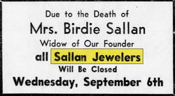 Sallan Jewelers - 1967 Ad
